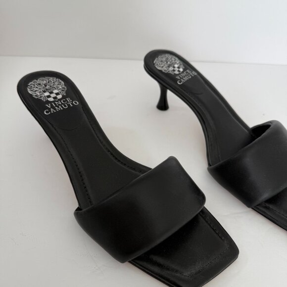 Vince Camuto Black Verano Heeled Sandal - Picture 7 of 11